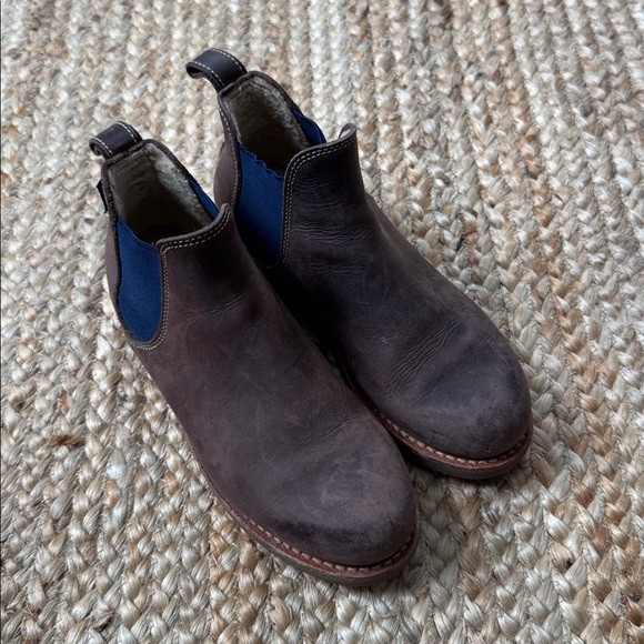 Penelope Chilvers 36 (5)Safari Boot Bootie Slip On Chelsea Lined Brown Navy Blue - Picture 3 of 11